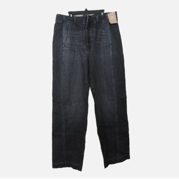 Madewell size 32 Tapered Denim Trouser Jeans Black NEW - Picture 1 of 6